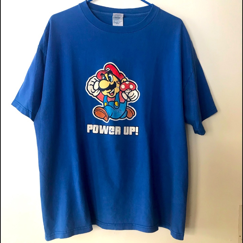 Super Mario Bros. Royal Blue T Shirt  -Well Loved -Men’s Size XL